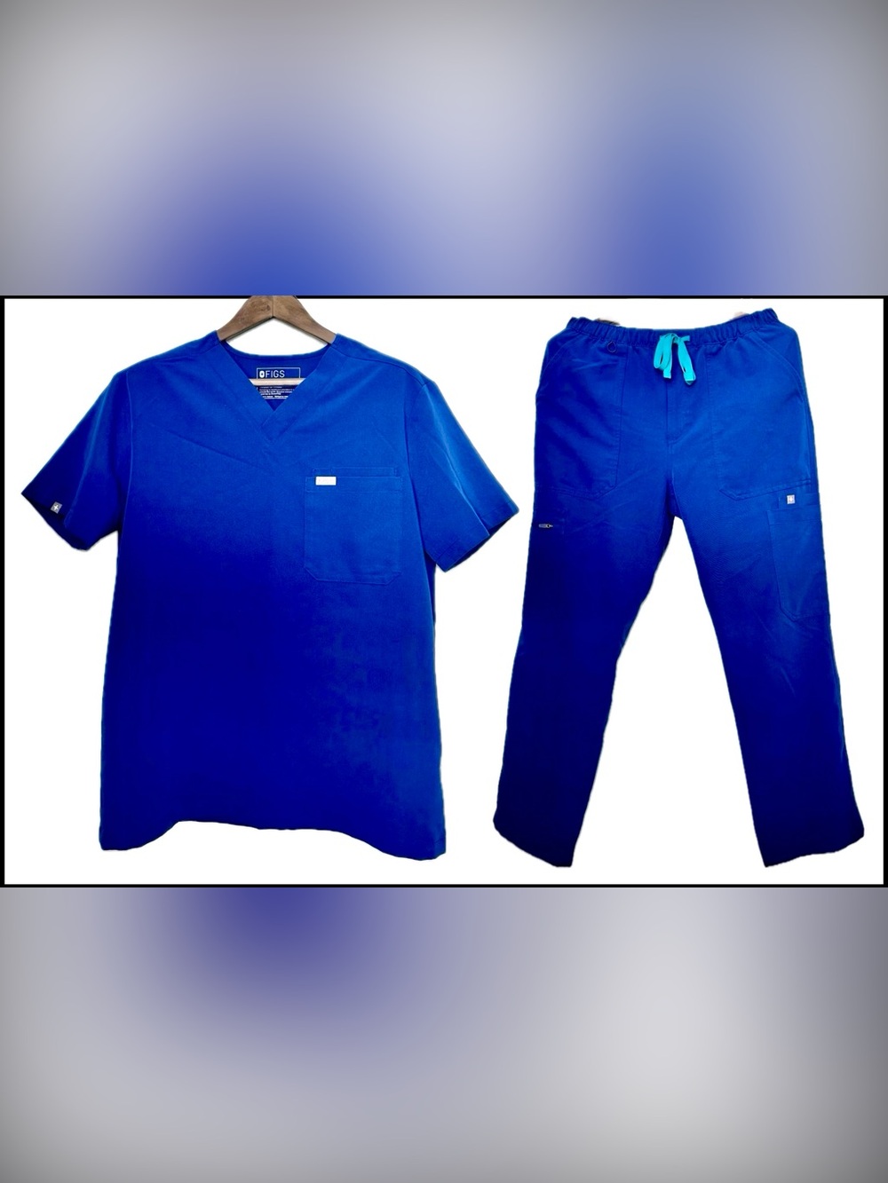 FIGS Men’s Leon Medium and Cairo Medium Short in Rare Sapphire Blue Color